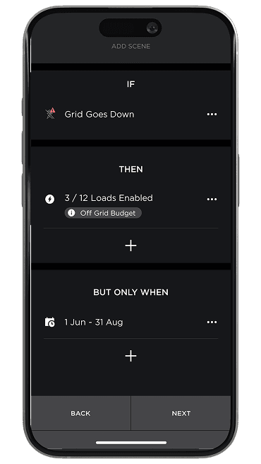 Choose what runs when the grid goes down.